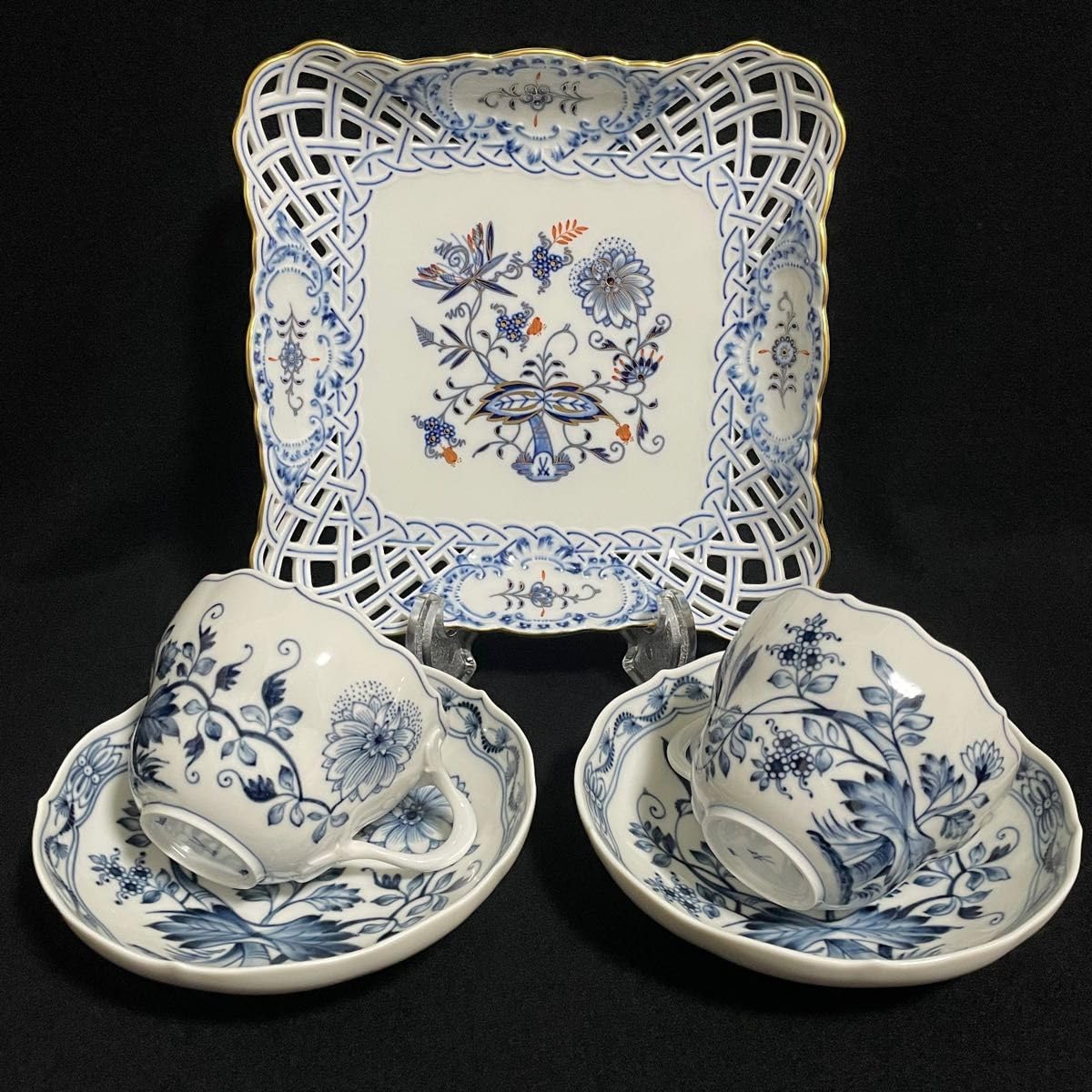 MEISSEN ブルーオニオン　スクエアプレート 2_000000000798.jpg?1719976964